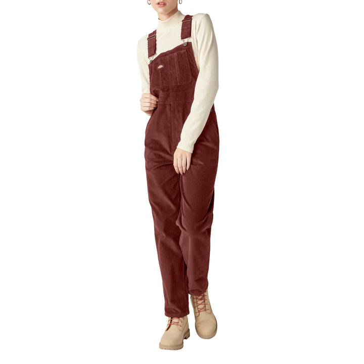 Dickies Halleyville Corduroy Bibs - Women's Fired Brick