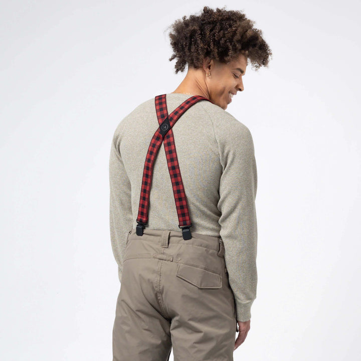 Arcade Jessup Plaid Suspenders Black/Burnt