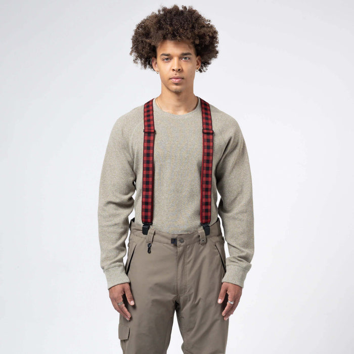 Arcade Jessup Plaid Suspenders Black/Burnt