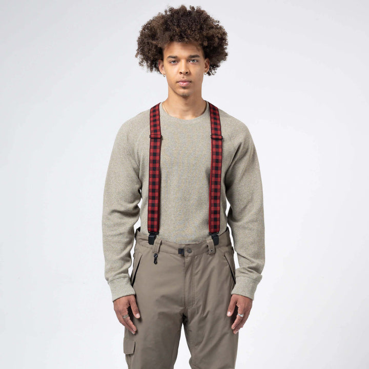 Arcade Jessup Plaid Suspenders Black/Burnt