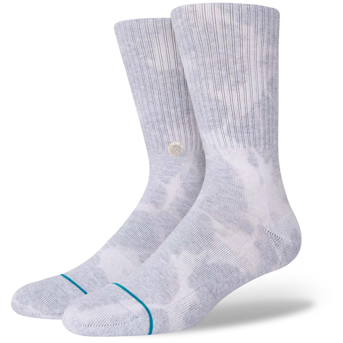 Stance Fossilized Crew Socks Heather Grey