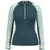 Smartwool Classic Thermal Merino Base Layer 1/2 Zip Hoodie - Women's Twilight Blue/Arctic Green