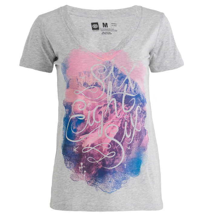 686 Snow V-Neck T-Shirt - Women's Heather