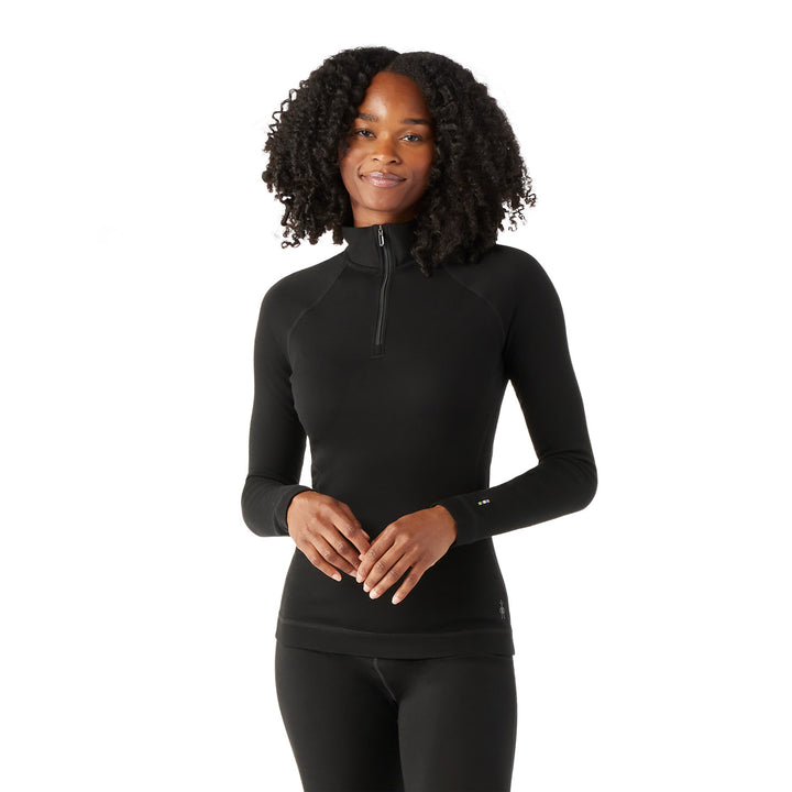 Smartwool Classic Thermal Merino Base Layer 1/4 Zip Top - Women's Black