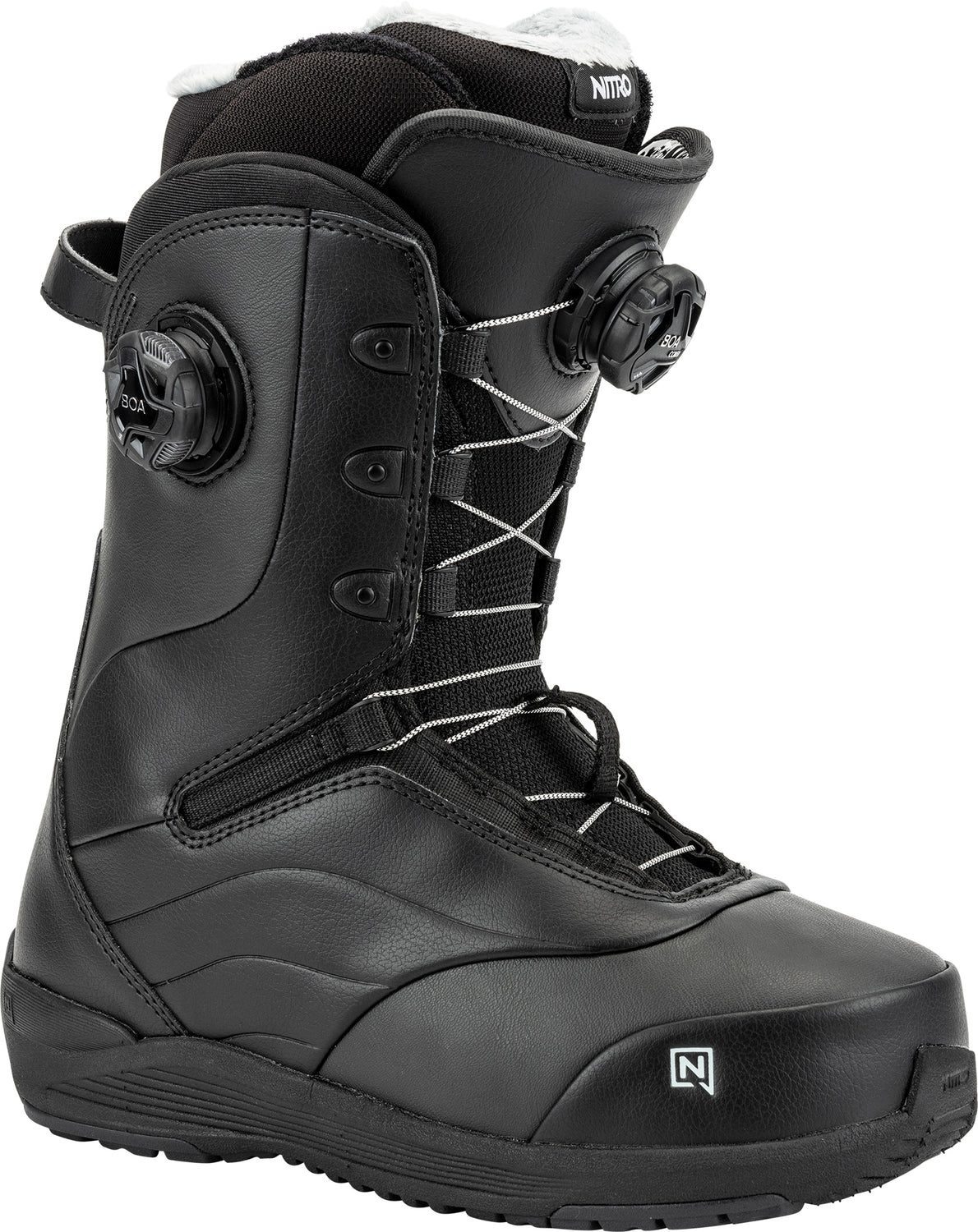 Nitro Crown Boa Snowboard Boots - Women's 2025 Black