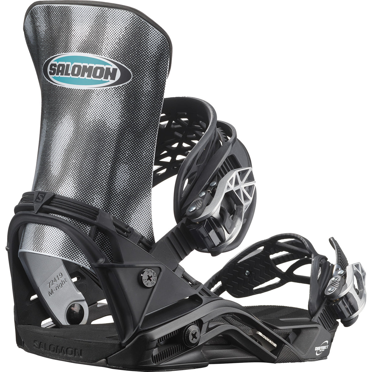 Salomon District Pro Team Snowboard Bindings 2025 Chrome