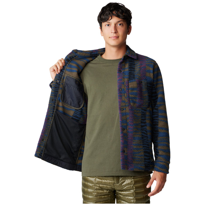 Mountain Hardwear HiCamp™ Fleece Shacket - Men's Ridgeline Ridge Stripe Print