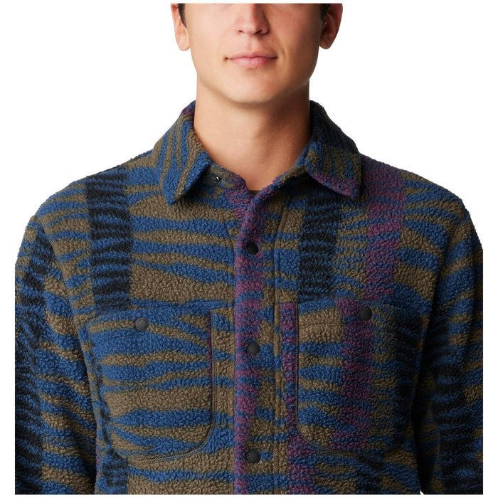 Mountain Hardwear HiCamp™ Fleece Shacket - Men's Ridgeline Ridge Stripe Print