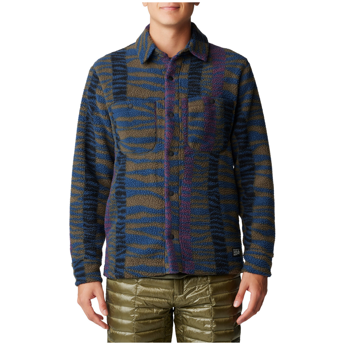 Mountain Hardwear HiCamp™ Fleece Shacket - Men's Ridgeline Ridge Stripe Print