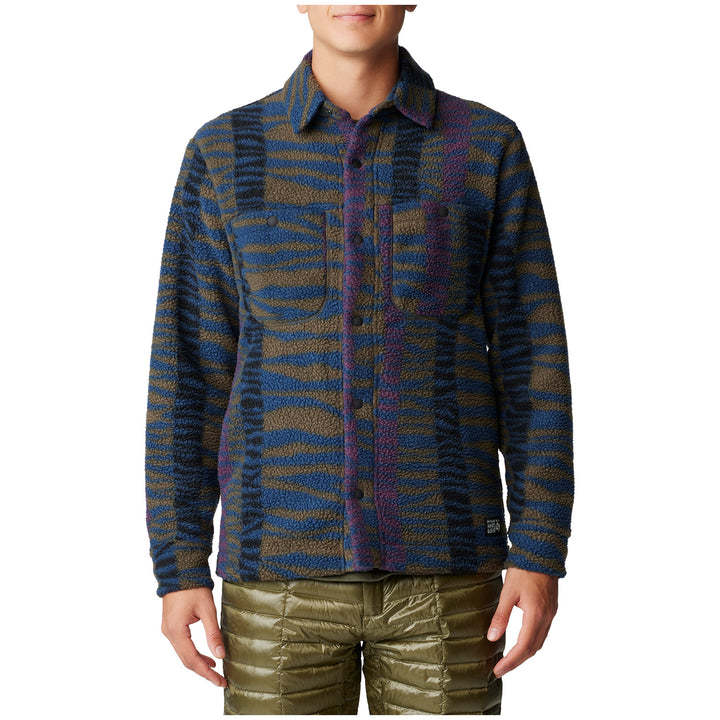 Mountain Hardwear HiCamp™ Fleece Shacket - Men's Ridgeline Ridge Stripe Print