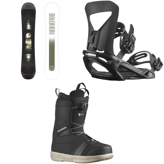 Salomon Pulse Snowboard + Pact Snowboard Bindings + Faction Boa Snowboard Boots 2026
