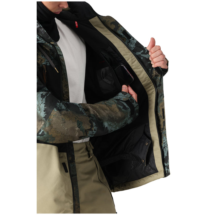 686 Geo Insulated Jacket - Men's Cypress Green Hemisphere Colorblock