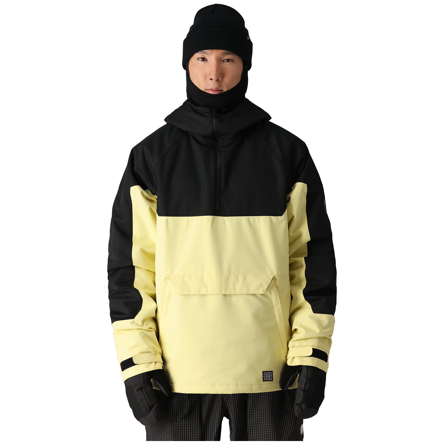 686 フード付きジャケット L ブラック/イエロー 686 Renewal Insulated Anorak - Men's – evo
