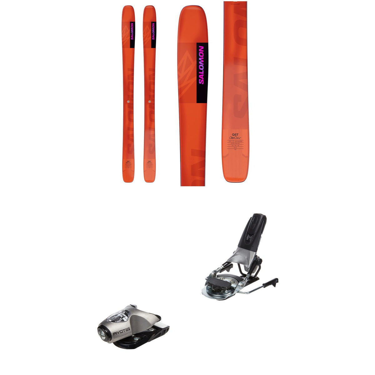 Salomon QST 106 Skis + Look Pivot 15 GW Ski Bindings 2025