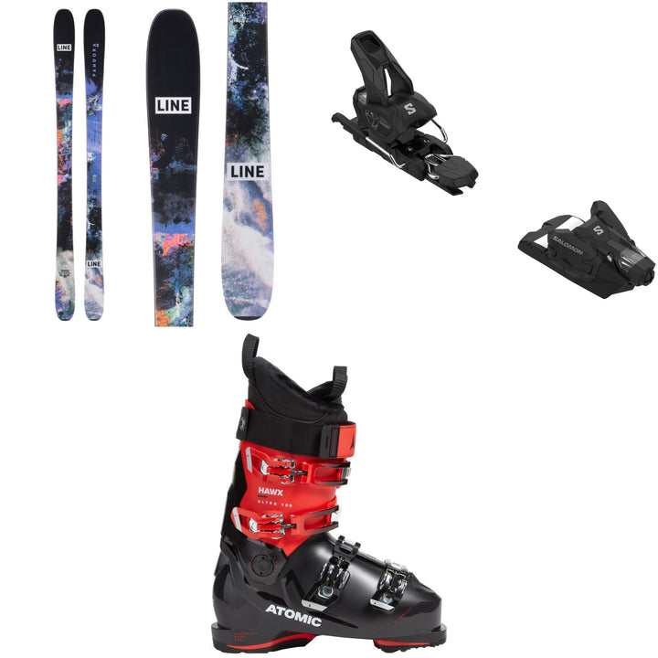 Line Skis Pandora 85 Skis + Salomon Strive 12 GW Ski Bindings + Atomic Hawx Ultra 100 GW Ski Boots 2025