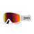 Smith Snowday Low Bridge Fit Goggles - Kids' White/Red Sol-X Mirror