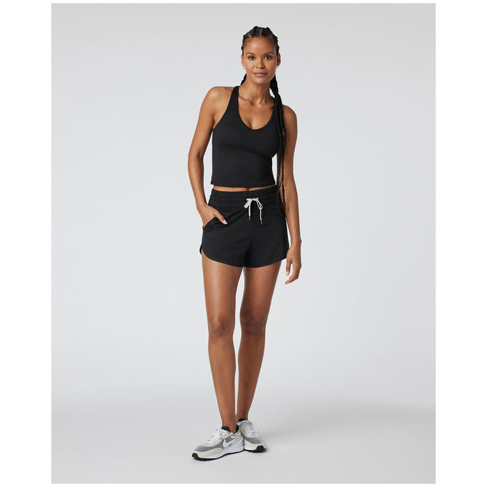 Vuori Halo Performance Crop 2.0 Top - Women's Black Heather