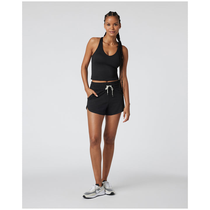 Vuori Halo Performance Crop 2.0 Top - Women's Black Heather