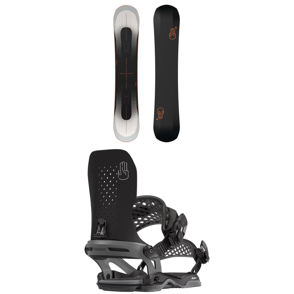 Bataleon Evil Twin+ Snowboard + Astro Asymwrap Snowboard Bindings 2025