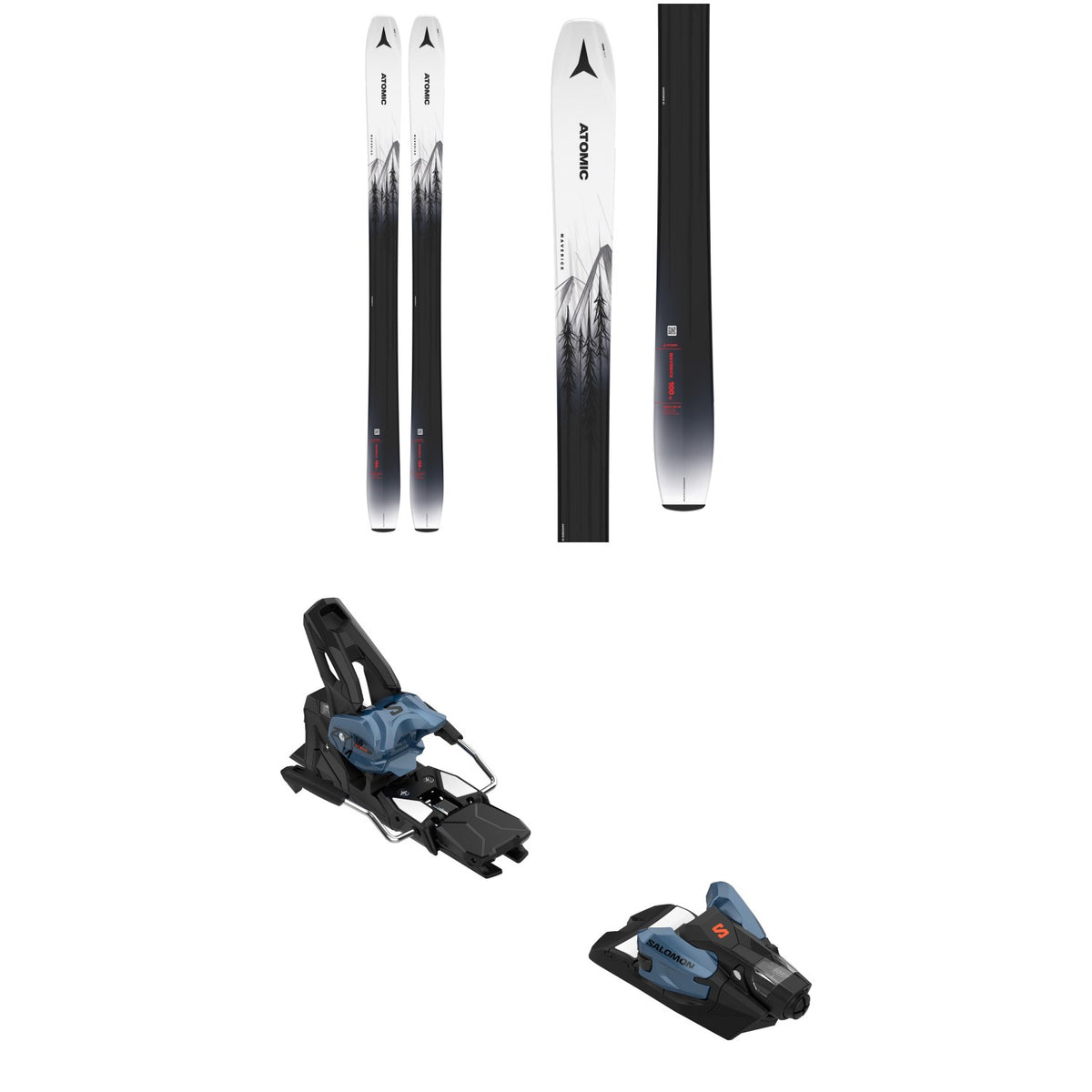 Atomic Maverick 100 Ti Skis + Salomon Strive 14 GW Ski Bindings