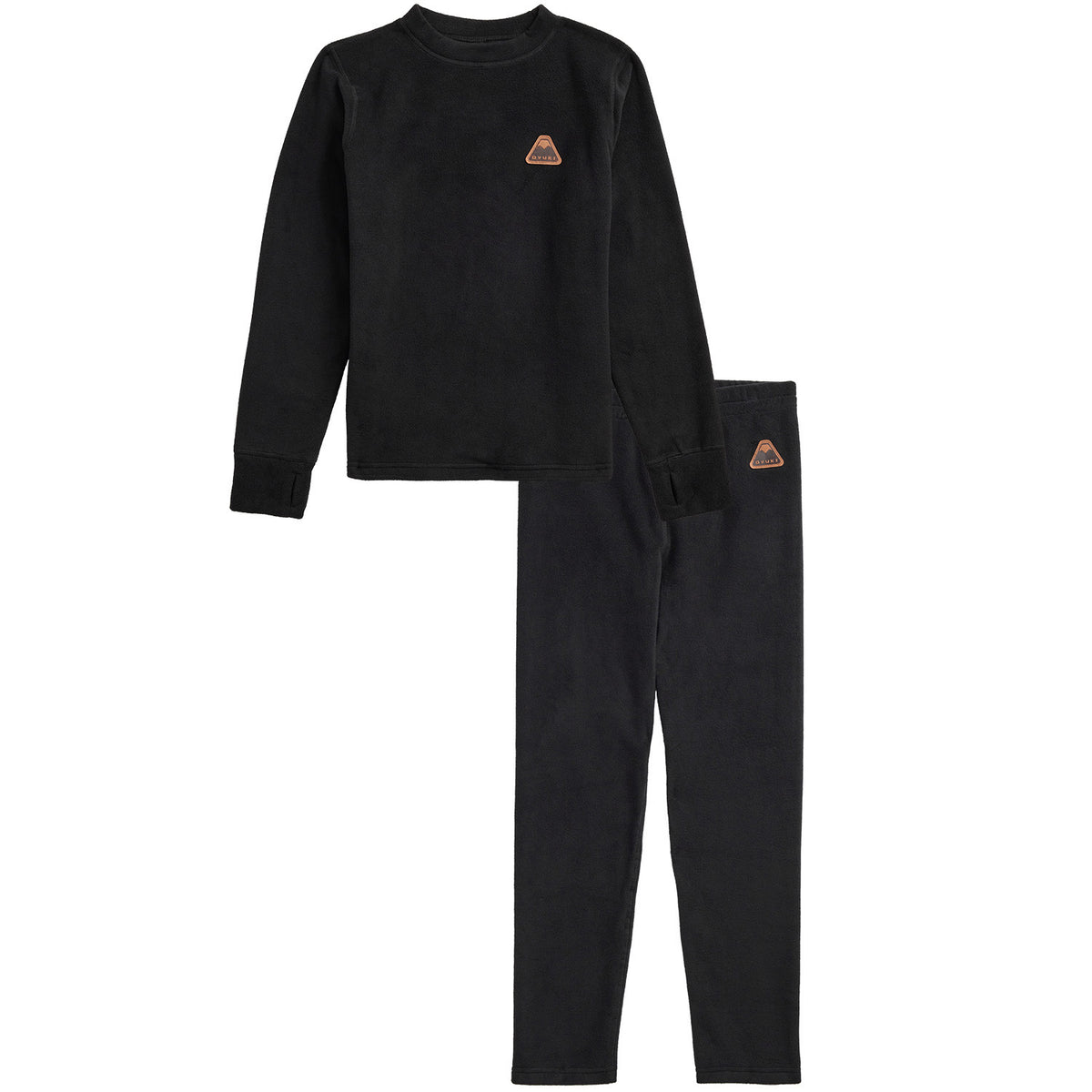 Oyuki Fleece Base Layer Set - Kids' Black