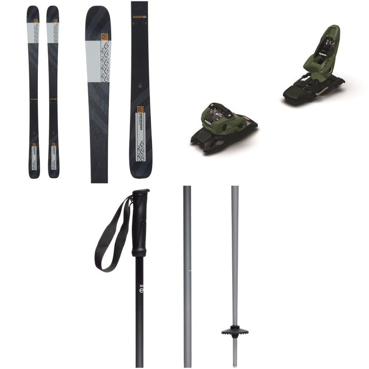 K2 Mindbender 85 Skis 2024 + Marker Squire 11 Ski Bindings + evo Merge Ski Poles