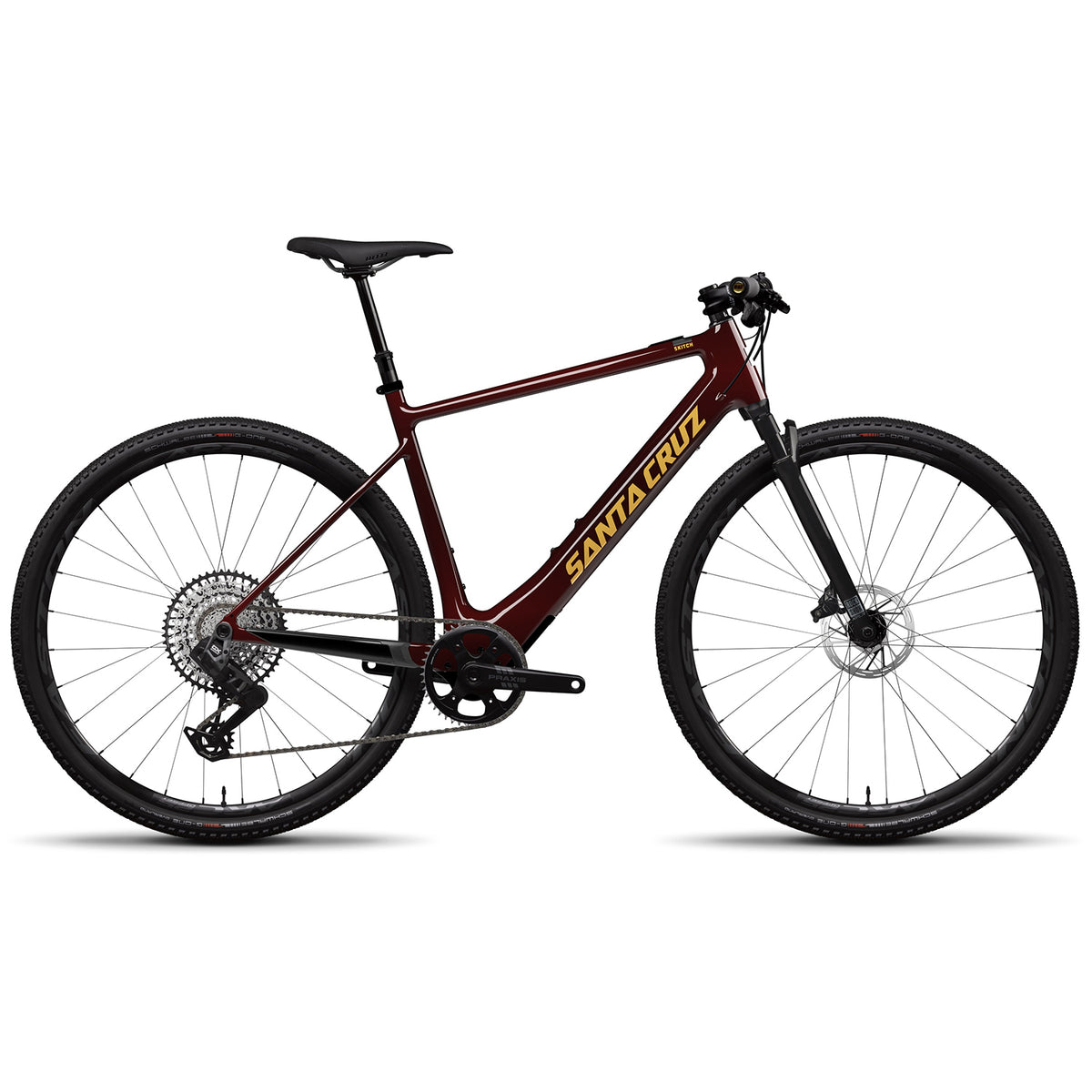 Santa Cruz Skitch CC GX AXS Flat Bar 700c Complete eBike 2025 Oxblood