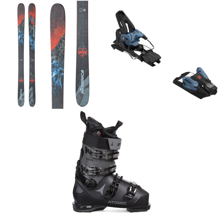 Nordica Enforcer 100 Skis + Salomon Strive 14 GW Ski Bindings + Atomic Hawx Prime 110 S GW Ski Boots