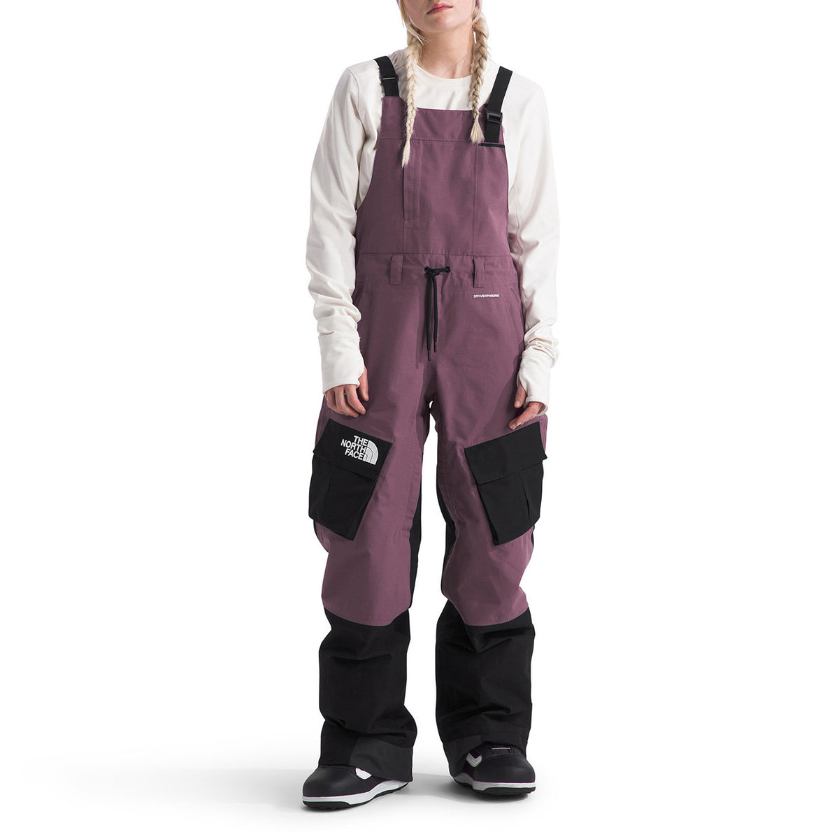 The North Face Dragline Bibs - Women's Midnight Mauve/TNF Black