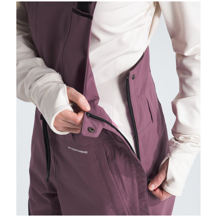 The North Face Dragline Bibs - Women's Midnight Mauve/TNF Black