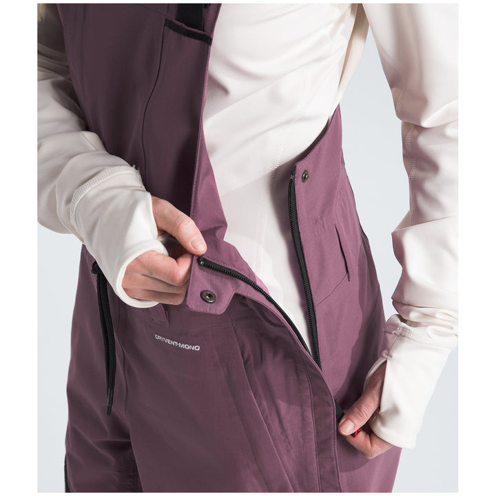 The North Face Dragline Bibs - Women's Midnight Mauve/TNF Black