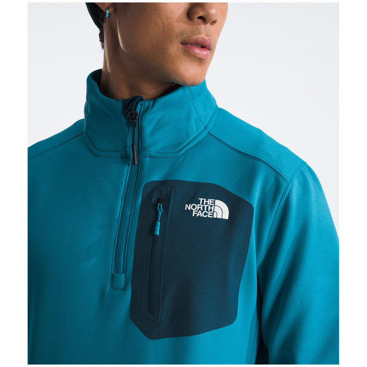 The North Face Crest 1/4 Zip Top - Men's Alkaline Blue/Midnight Petrol