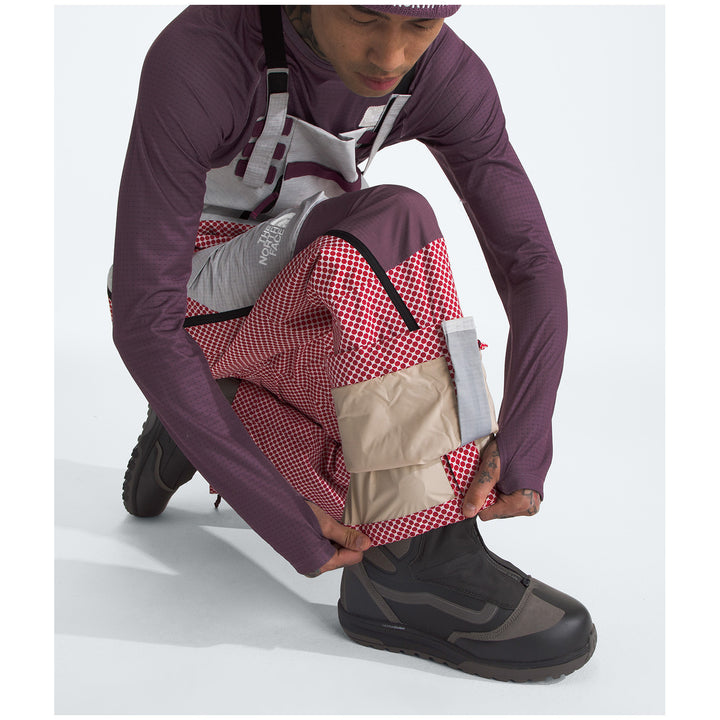 The North Face A68A DryVent™ Mono Shell Bibs - Men's TNF Red/Midnight Mauve