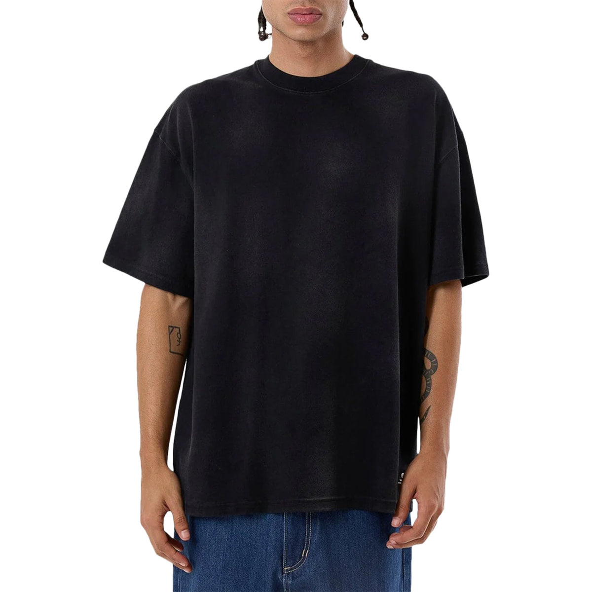 Thrills Cortex Worn Box Fit Oversize T-Shirt Faded Black