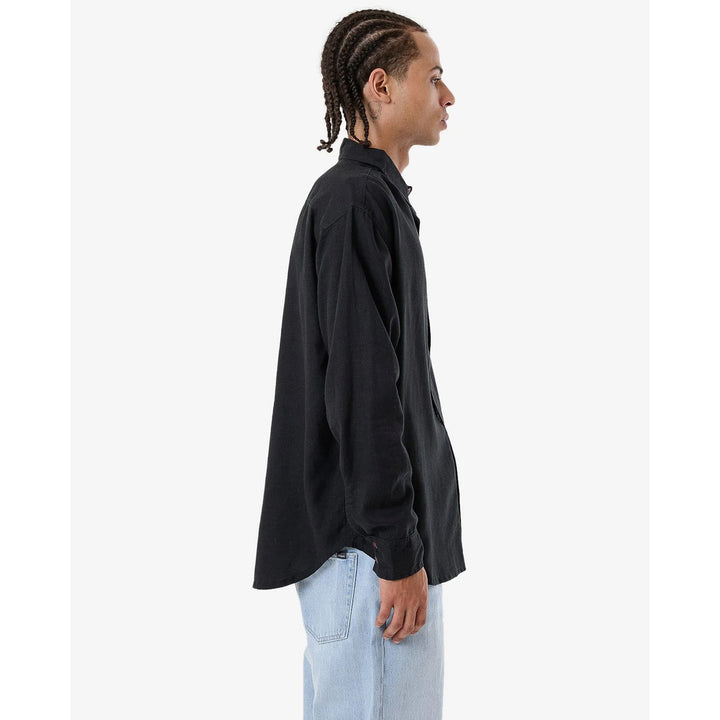 Thrills Hemp Minimal Thrills Oversize Long-Sleeve Shirt Black