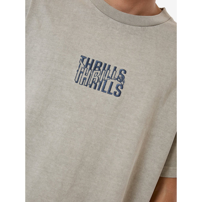 Thrills Warped State Embro Merch Fit T-Shirt Fog