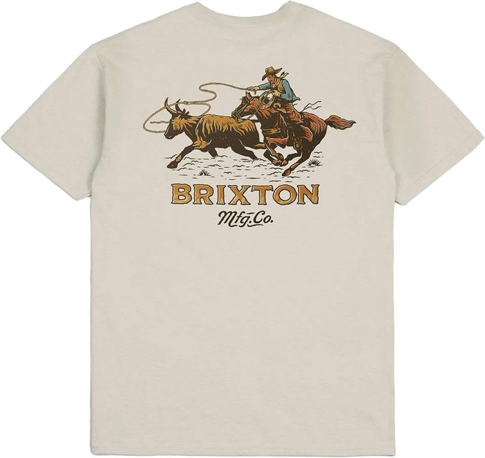 Brixton Wrangling Short-Sleeve Standard Tailored T-Shirt - Men's Cream