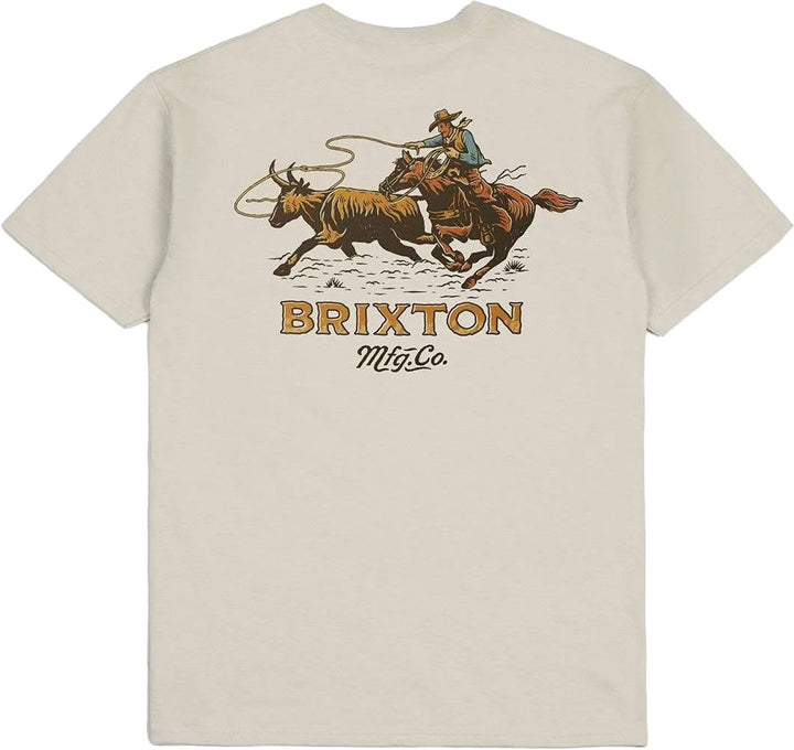 Brixton Wrangling Short-Sleeve Standard Tailored T-Shirt - Men's Cream