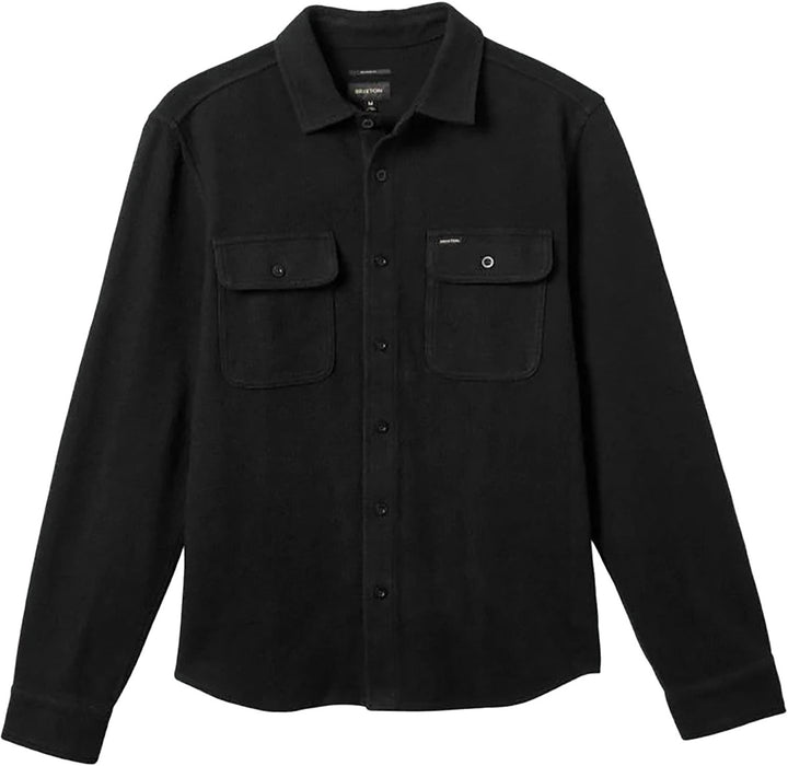 Brixton Bowery Textured Twill Overshirt - Men's Black