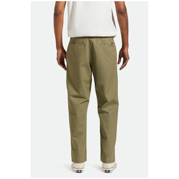 Brixton Surplus Herringbone Trouser Pants - Men's Olive Surplus
