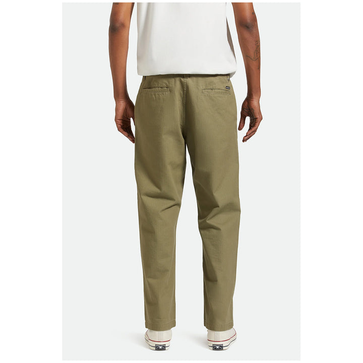 Brixton Surplus Herringbone Trouser Pants - Men's Olive Surplus