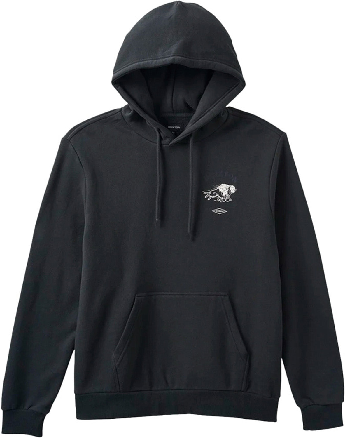 Brixton Charging Buffalo Hoodie - Men's Washed Black
