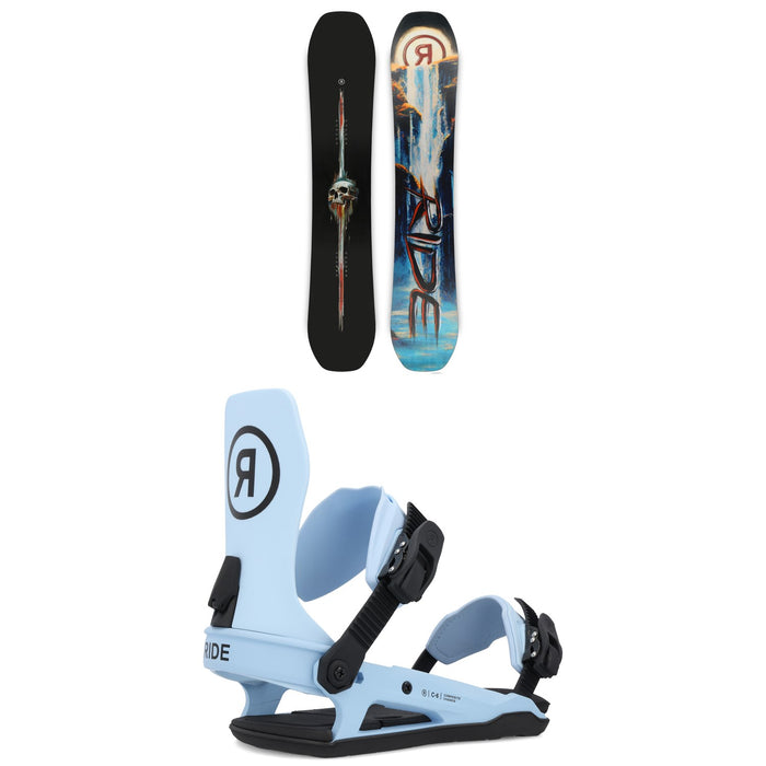 Ride Shadowban Snowboard + C-6 Snowboard Bindings 2025