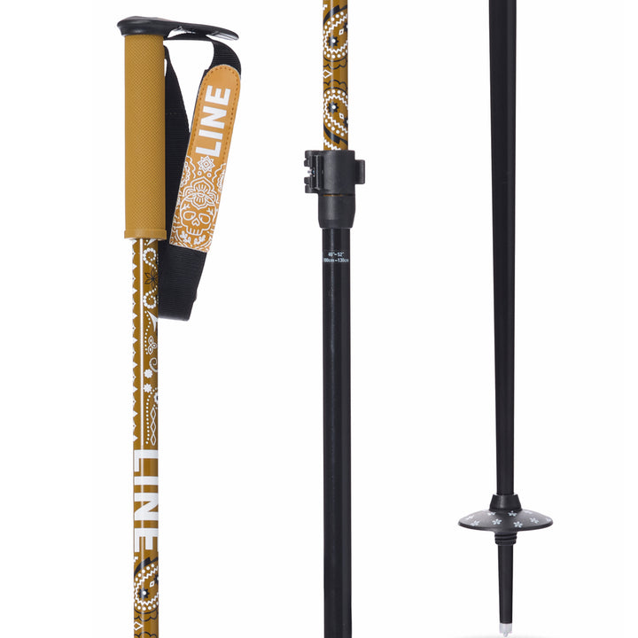 Line Skis Paintbrush Adjustable Ski Poles 2025 Tan