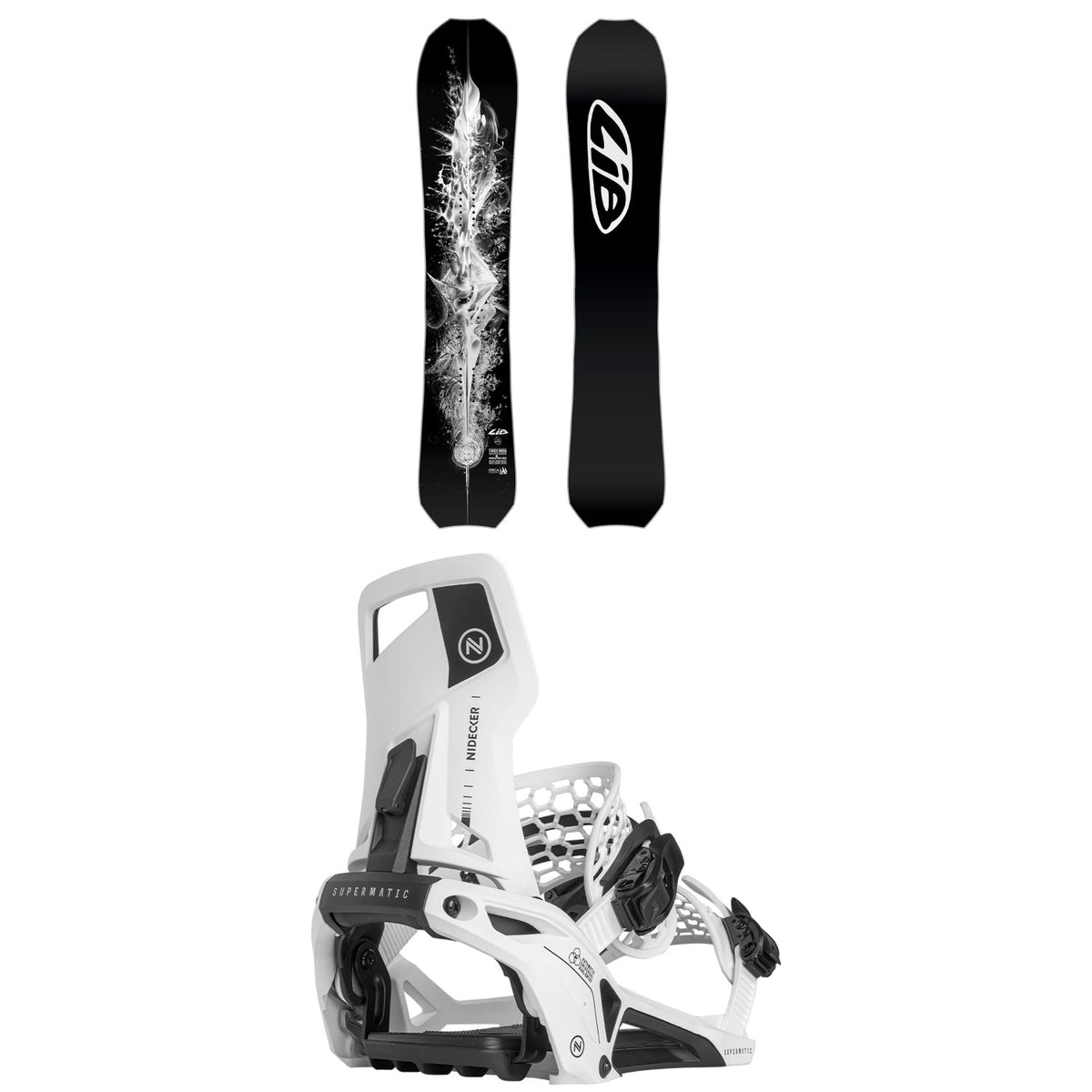 Lib Tech T. Rice Orca Snowboard + Nidecker Supermatic Snowboard Bindings 2025