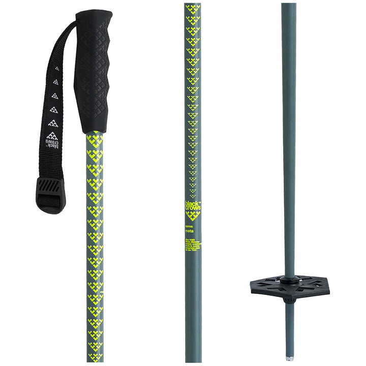 Black Crows Meta Ski Poles 2026 Grey/Yellow