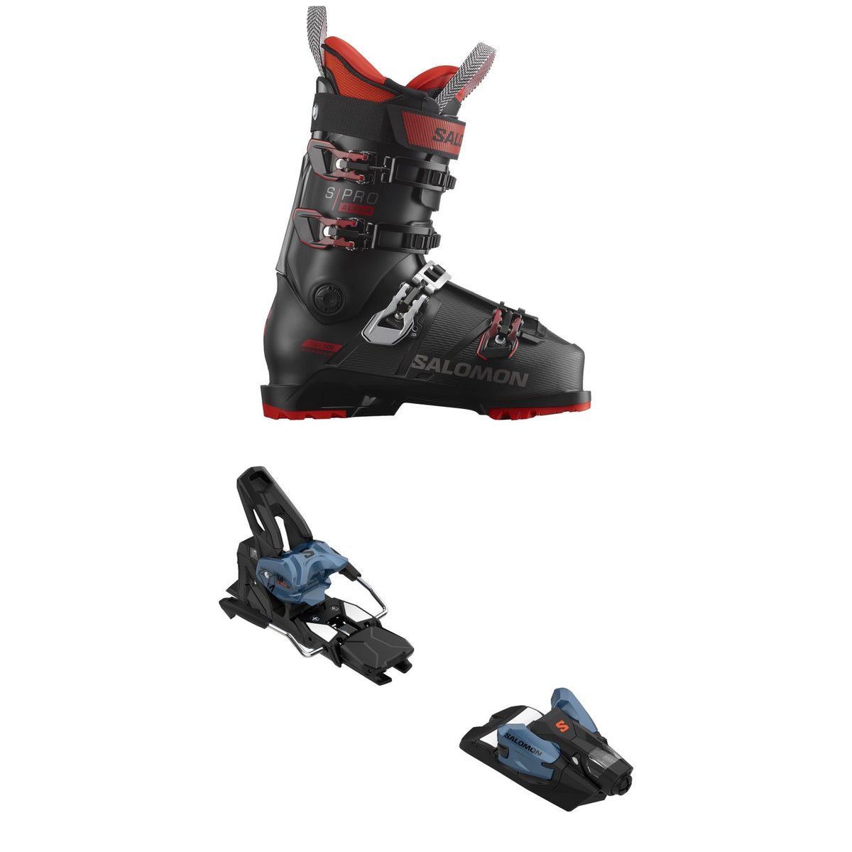 Salomon S/Pro Alpha 100 Ski Boots + Salomon Strive 14 GW Ski Bindings