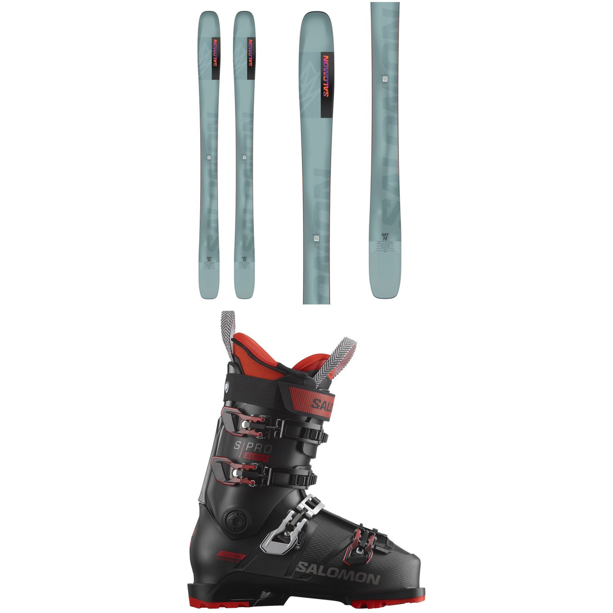Salomon QST 98 Skis + Salomon S/Pro Alpha 100 Ski Boots