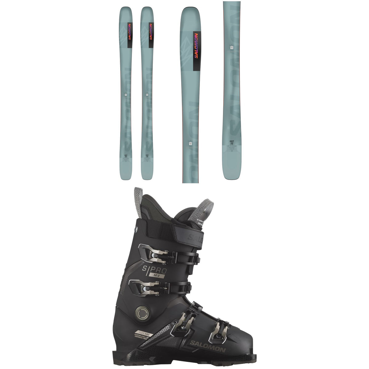 Salomon QST 98 Skis + Salomon S/Pro MV 100 Ski Boots