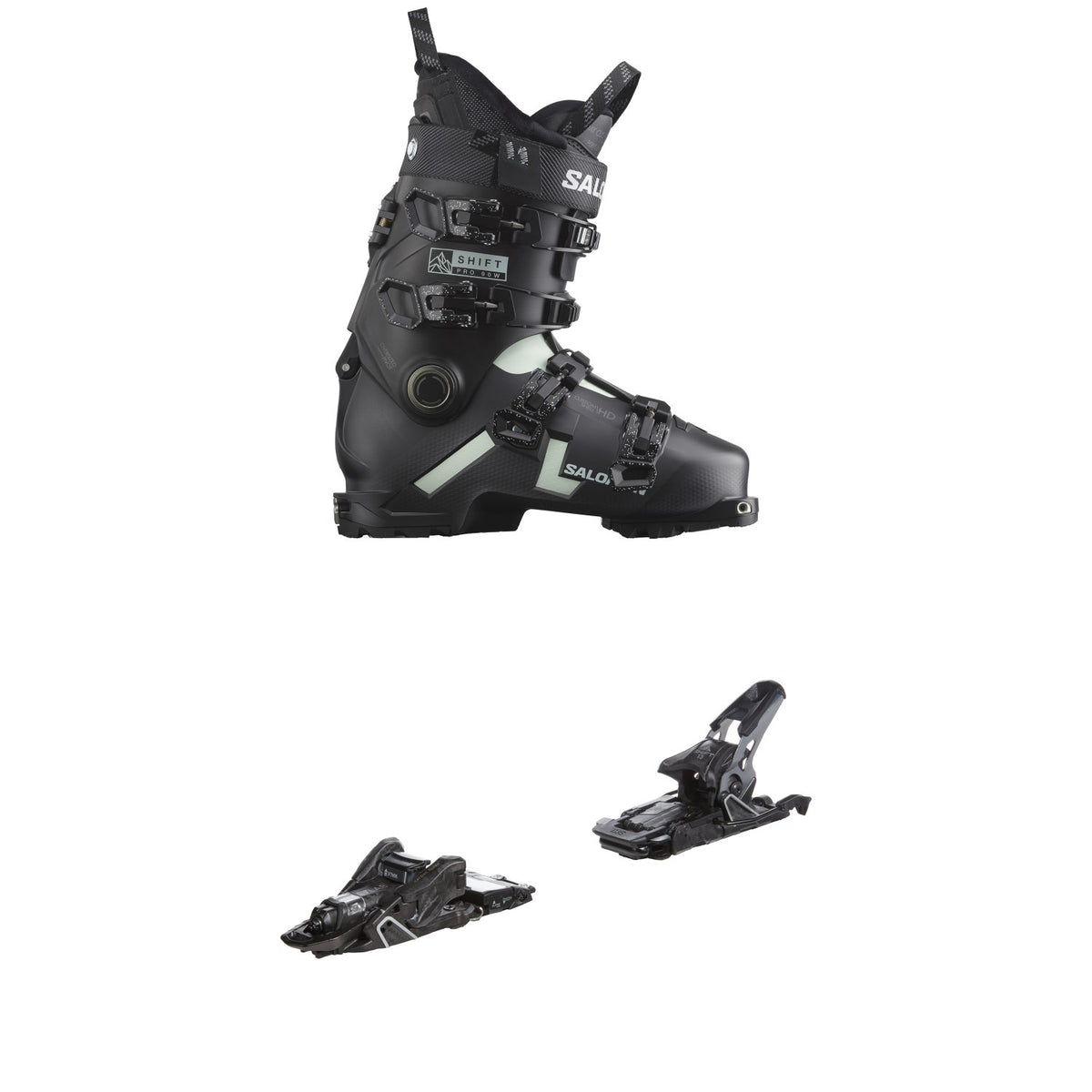 Salomon Shift Pro 90 Alpine Touring Ski Boots - Women's + Salomon S/Lab Shift MNC 13 Alpine Touring Ski Bindings